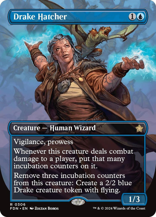 Image for Drake Hatcher (Borderless) (306) - Magic: The Gathering