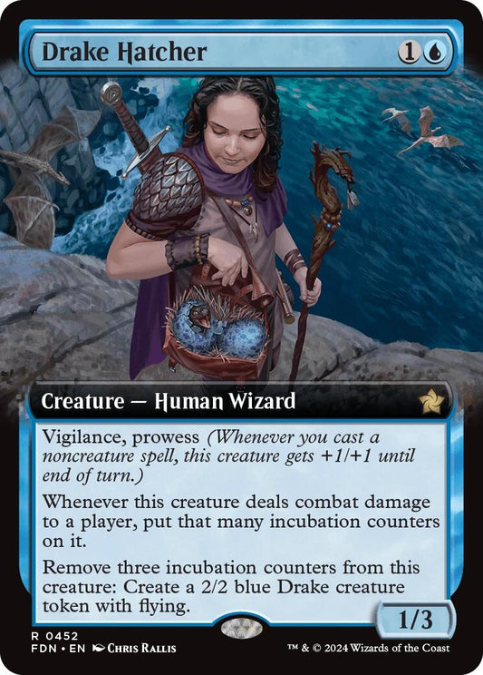 Image for Drake Hatcher (Extended Art) (452) - Magic: The Gathering
