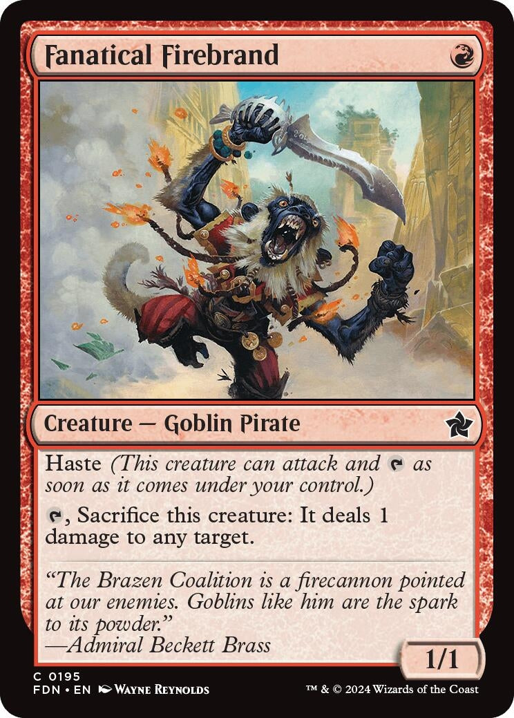 Image for Fanatical Firebrand (195) - Magic: The Gathering