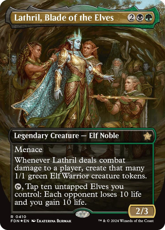 Image for Lathril, Blade of the Elves (Borderless) (Mana Foil) (410) - Magic: The Gathering