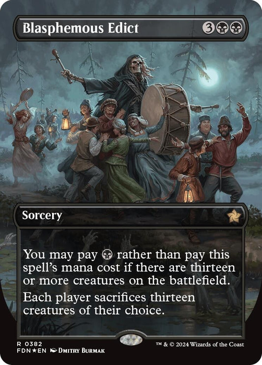 Image for Blasphemous Edict (Borderless) (Mana Foil) (382) - Magic: The Gathering