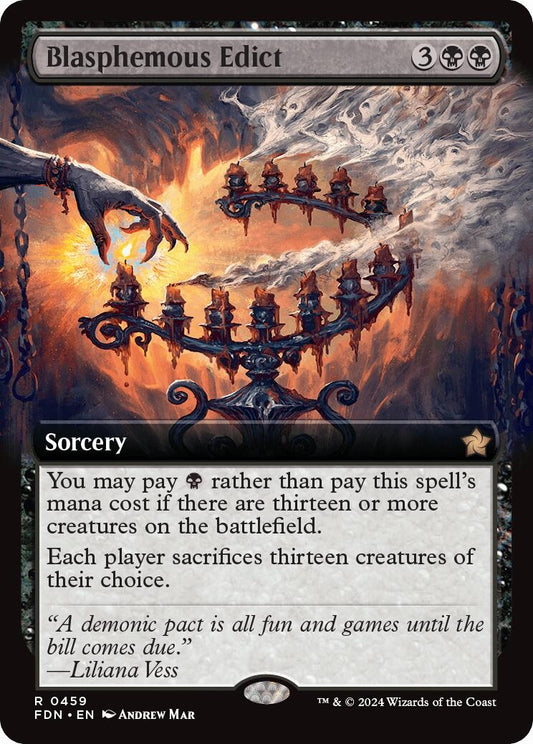 Image for Blasphemous Edict (Extended Art) (459) - Magic: The Gathering
