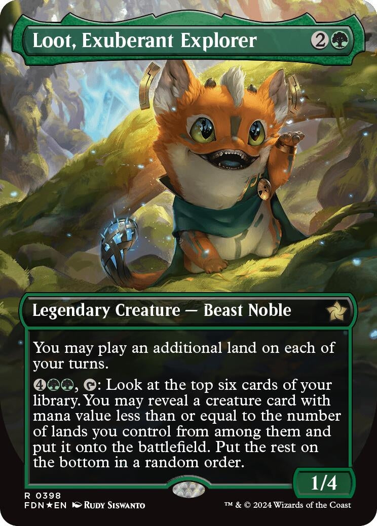 Image for Loot, Exuberant Explorer (Borderless) (Mana Foil) (398) - Magic: The Gathering