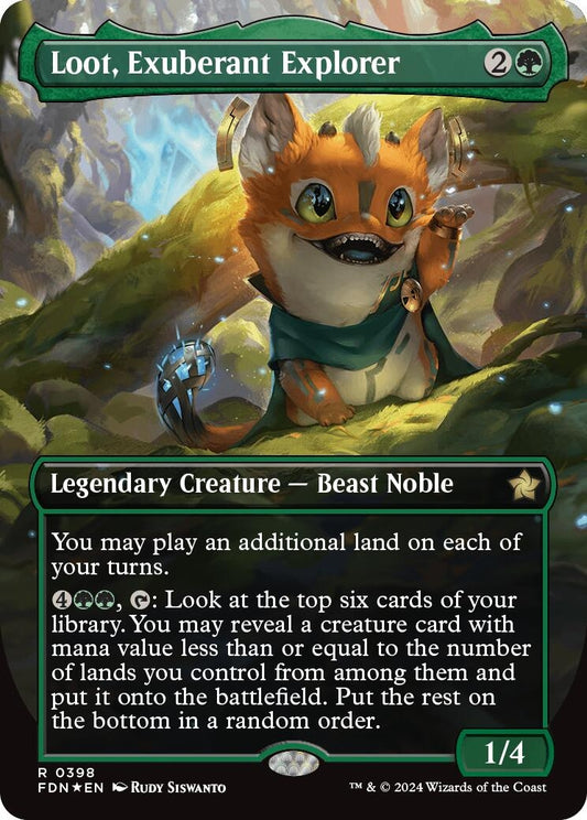 Image for Loot, Exuberant Explorer (Borderless) (Mana Foil) (398) - Magic: The Gathering