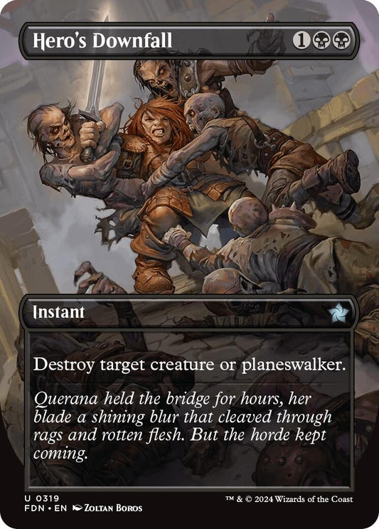 Image for Hero's Downfall (Borderless) (319) - Magic: The Gathering