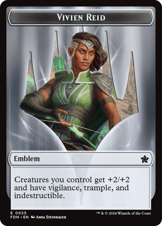 Image for Emblem - Vivien Reid // Elf Warrior Double-Sided Token (25 // 19) - Magic: The Gathering
