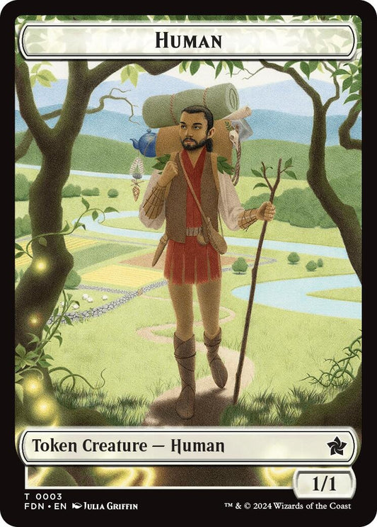 Image for Human // Knight Double-Sided Token (3 // 4) - Magic: The Gathering