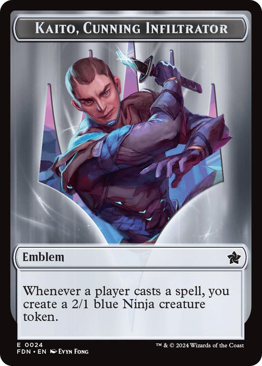 Image for Emblem - Kaito, Cunning Infiltrator // Ninja Doubled-Sided Token (24 // 12) - Magic: The Gathering