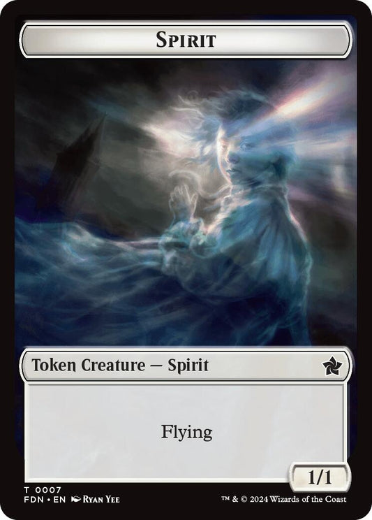 Image for Spirit // Cat (0001) Doubled-Sided Token (1 // 7) - Magic: The Gathering
