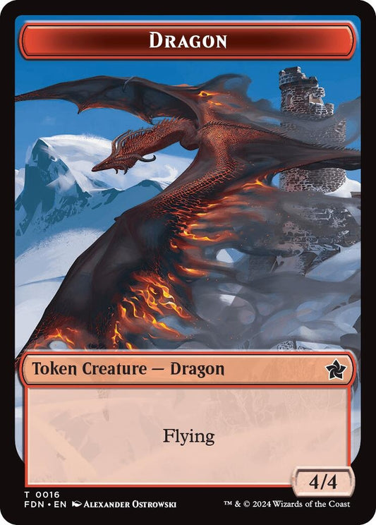 Image for Dragon (0016) // Dragon (0017) Doubled-Sided Token (16 // 17) - Magic: The Gathering