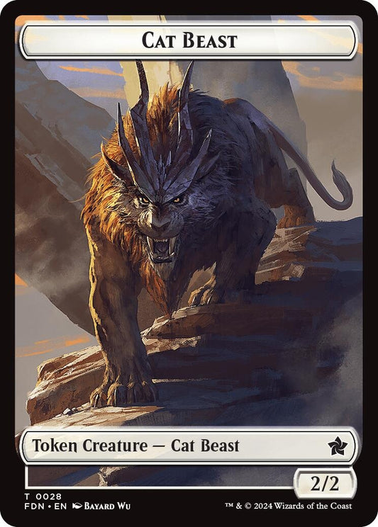 Image for Cat Beast // Dragon (0017) Double-Sided Token (28 // 17) - Magic: The Gathering