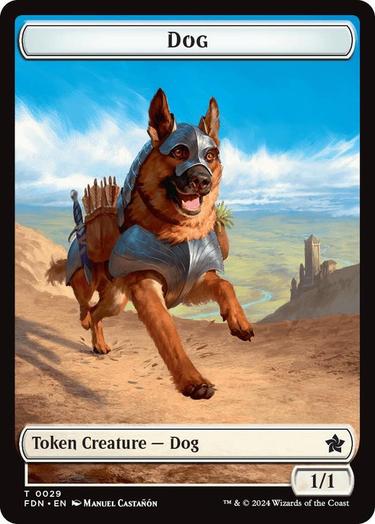 Image for Dog // Beast (0032) Double-Sided Token (29 // 32) - Magic: The Gathering