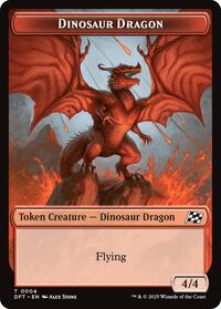 Dinosaur Dragon // Treasure Double-Sided Token