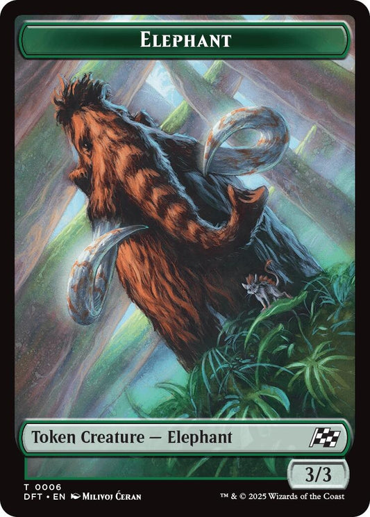 Image for Elephant // Zombie (0003) Double-Sided Token (6 // 3) - Magic: The Gathering