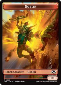 Goblin // Thopter (0010) Double-Sided Token