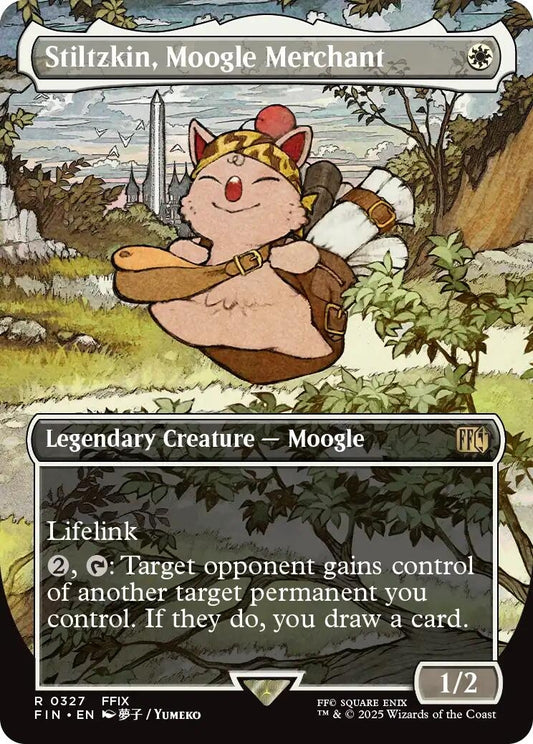 Image for Stiltzkin, Moogle Merchant (Borderless) (327) - Magic: The Gathering