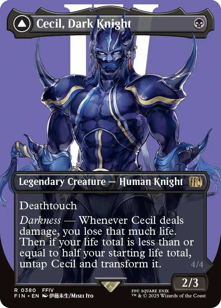 Image for Cecil, Dark Knight (Borderless) (380) - Magic: The Gathering