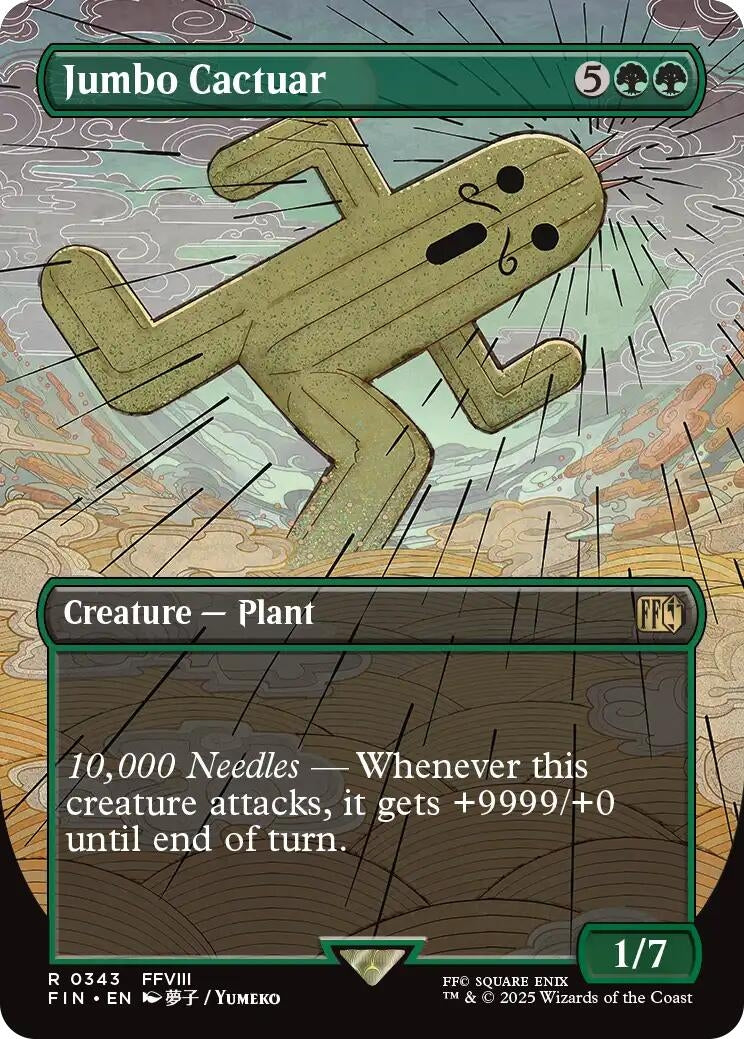Image for Jumbo Cactuar (Borderless) (343) - Magic: The Gathering