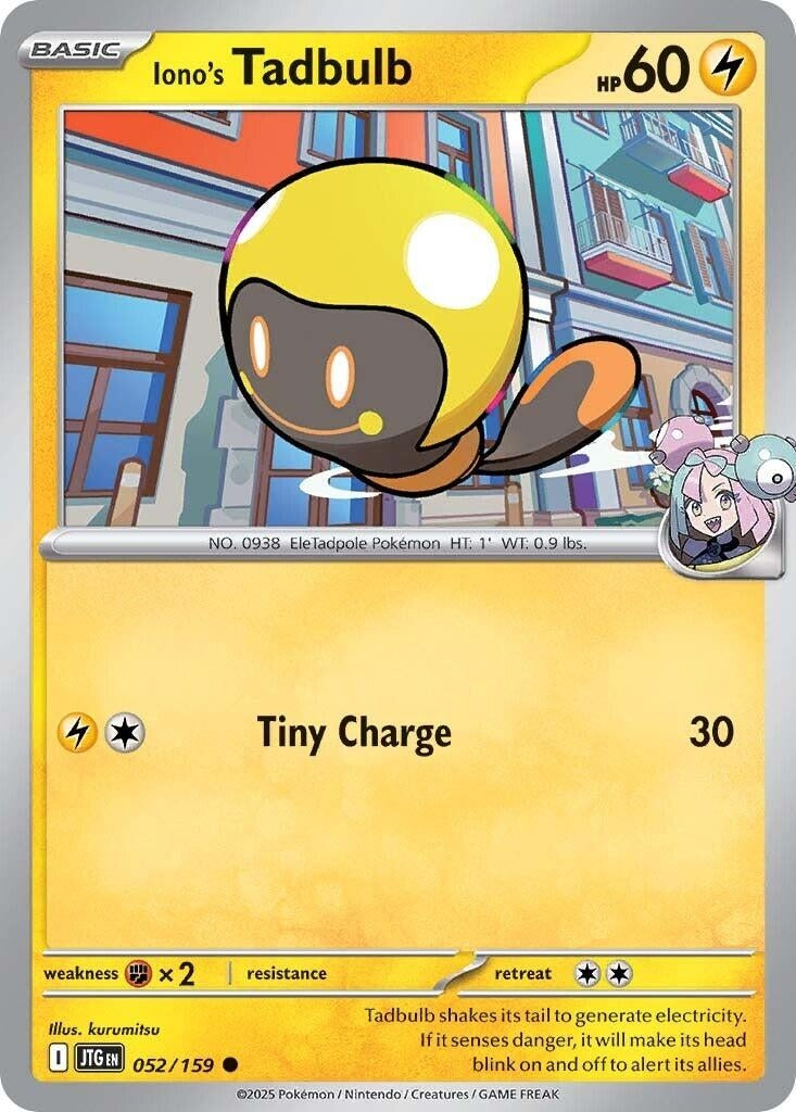 Image for Iono's Tadbulb (052/159) - Pokemon