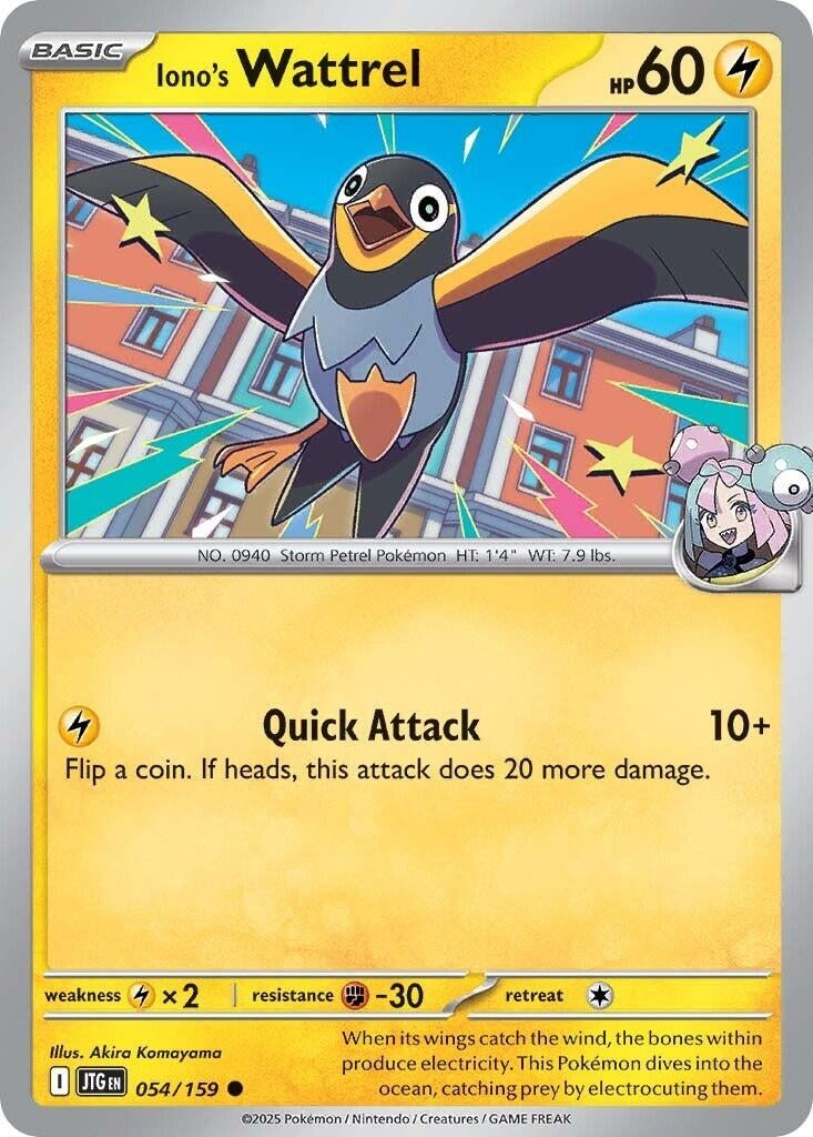Image for Iono's Wattrel (054/159) - Pokemon