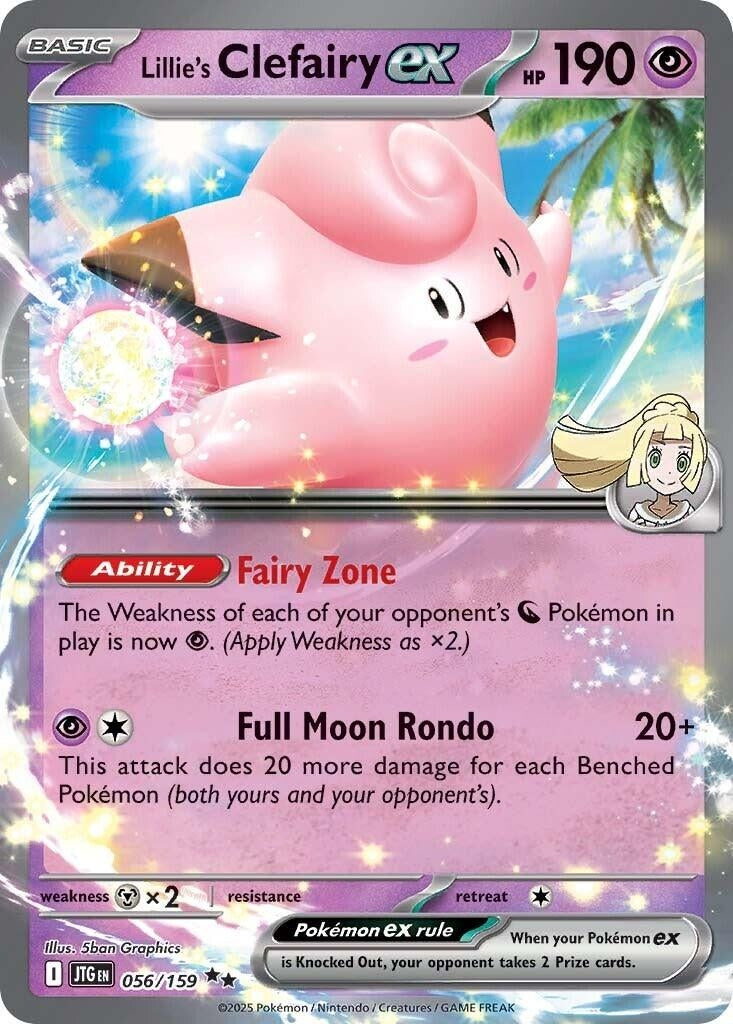 Image for Lillie's Clefairy ex (056/159) - Pokemon