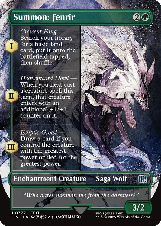 Image for Summon: Fenrir (Borderless) (372) - Magic: The Gathering