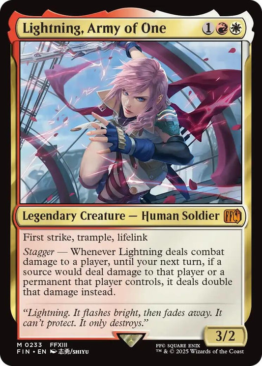 Image for Lightning, Army of One (233) - Magic: The Gathering