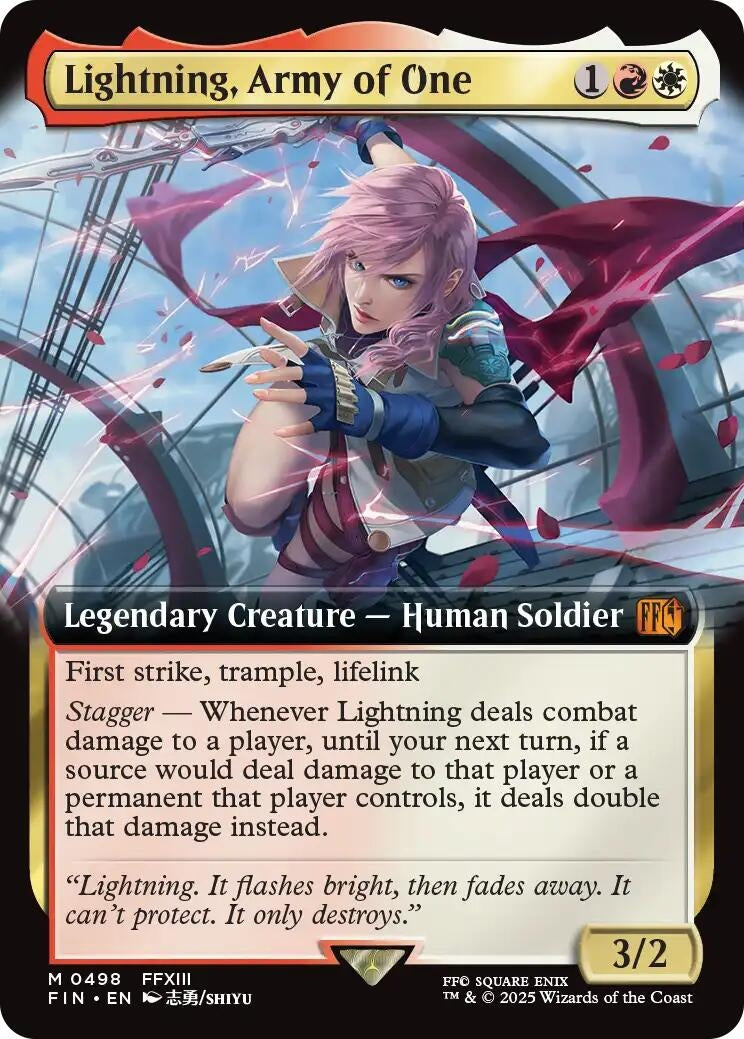 Image for Lightning, Army of One (Extended Art) (498) - Magic: The Gathering