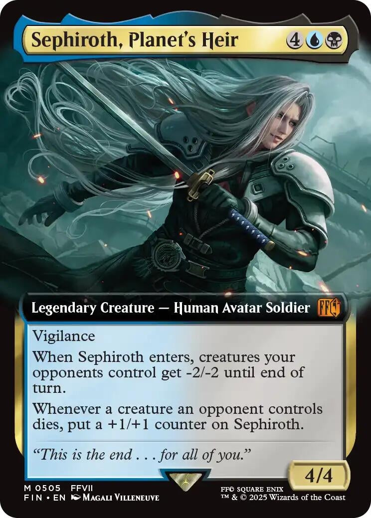 Image for Sephiroth, Planet's Heir (Extended Art) (505) - Magic: The Gathering