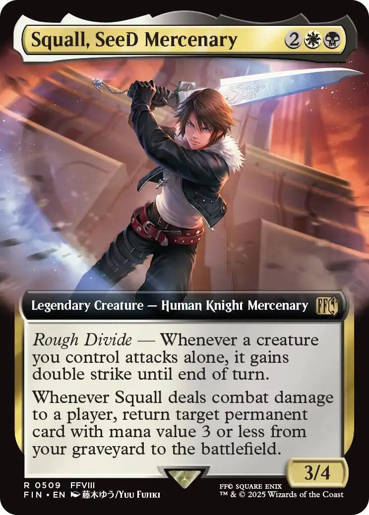 Image for Squall, SeeD Mercenary (Extended Art) (509) - Magic: The Gathering