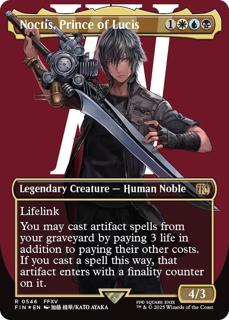 Image for Noctis, Prince of Lucis (Borderless) (Surge Foil) (546) - Magic: The Gathering