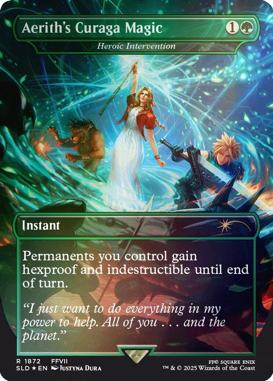 Image for Aerith's Curaga Magic - Heroic Intervention (Rainbow Foil) (1872) - Magic: The Gathering