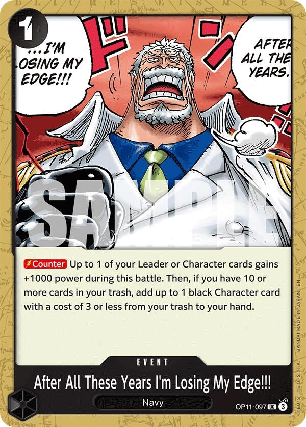 Image for After All These Years I'm Losing My Edge!!! (OP11-097) - One Piece Card Game