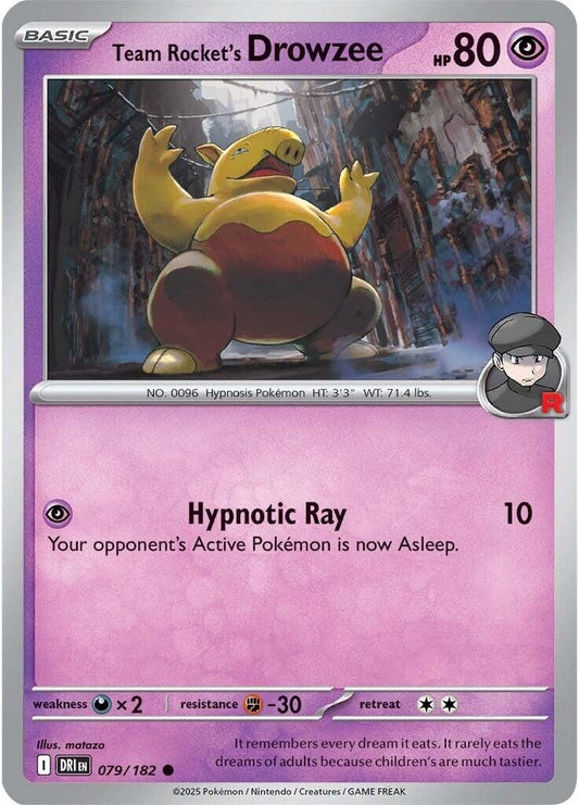Team Rocket's Drowzee (079/182)