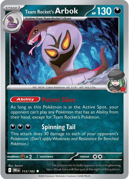 Team Rocket's Arbok (113/182)