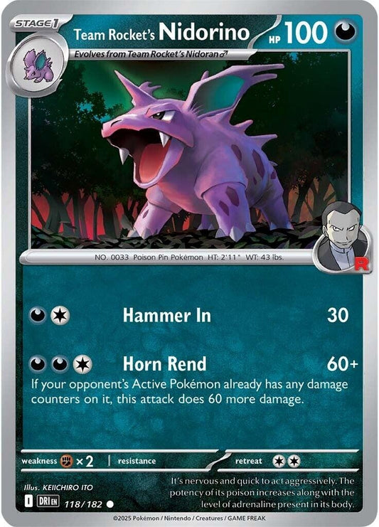 Team Rocket's Nidorino (118/182)