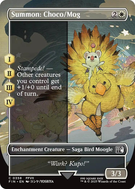 Image for Summon: Choco/Mog (Borderless) (358) - Magic: The Gathering