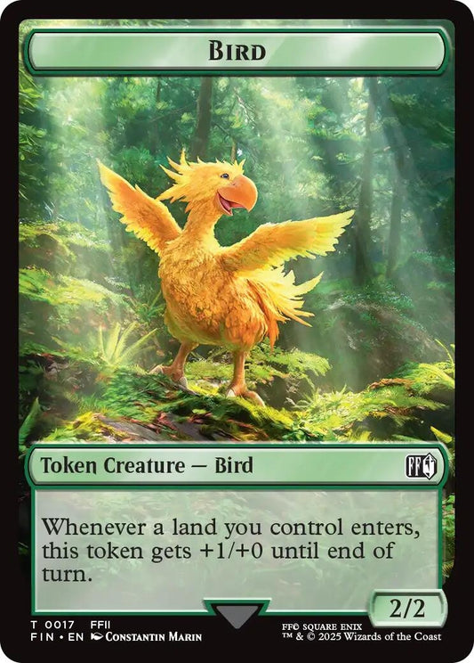 Image for Bird (0017) // Wizard (0015) Double-Sided Token (17 // 15) - Magic: The Gathering