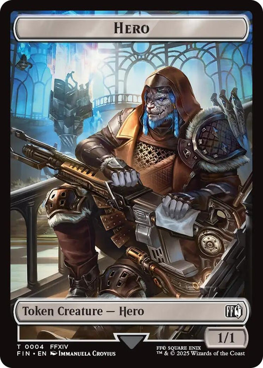 Image for Hero (0004) // Copy (0001) Double-Sided Token (4 // 1) - Magic: The Gathering