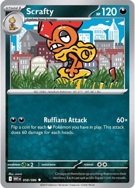 Image for Scrafty (058/086) - Pokemon