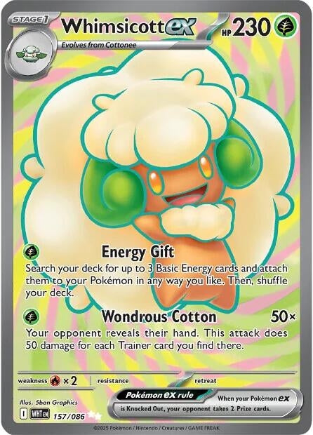 Image for Whimsicott ex (157/086) - Pokemon