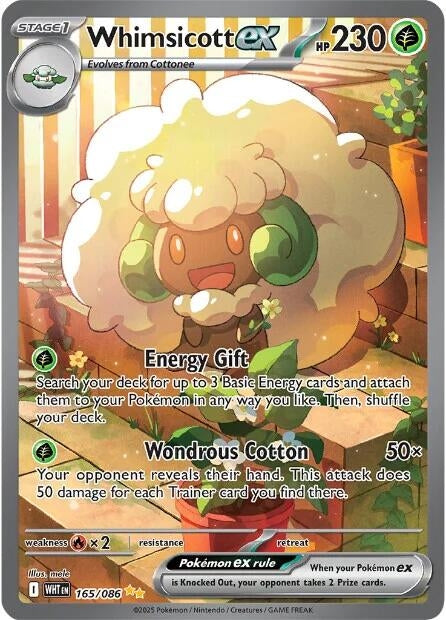Image for Whimsicott ex (165/086) - Pokemon