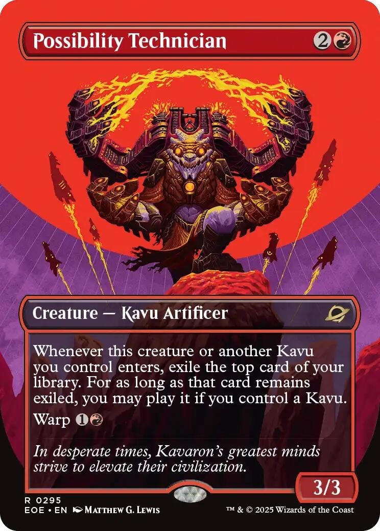Image for Possibility Technician (Borderless) (295) - Magic: The Gathering