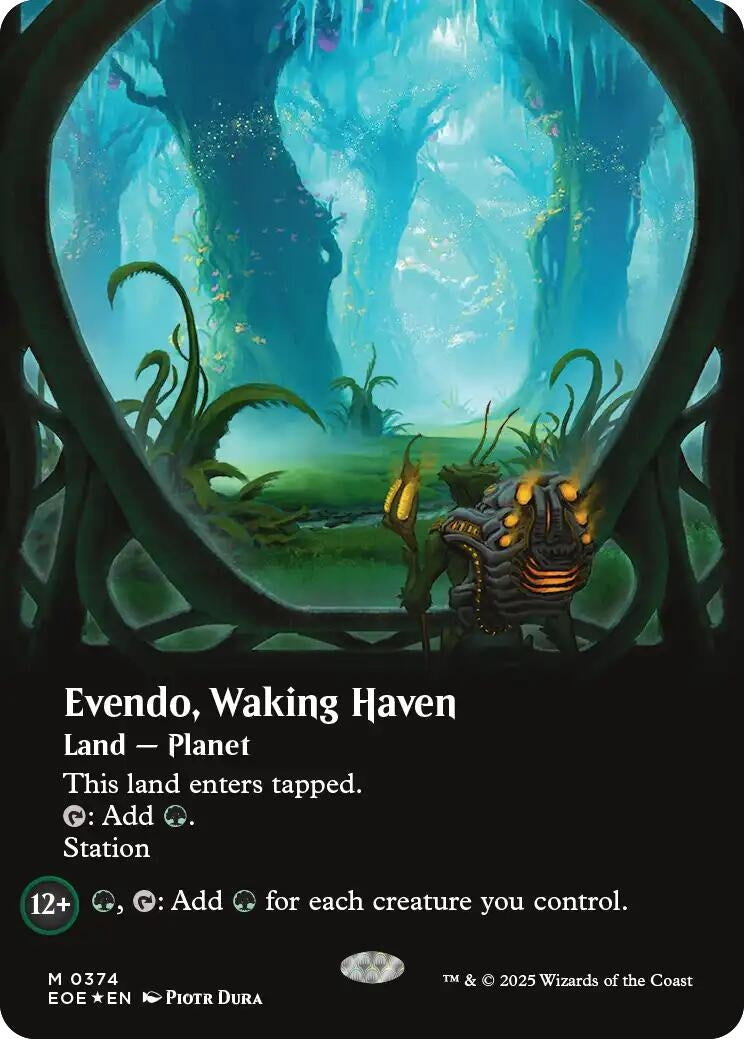 Image for Evendo, Waking Haven (Borderless) (Galaxy Foil) (374) - Magic: The Gathering
