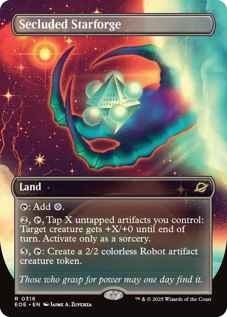 Image for Secluded Starforge (Borderless) (316) - Magic: The Gathering