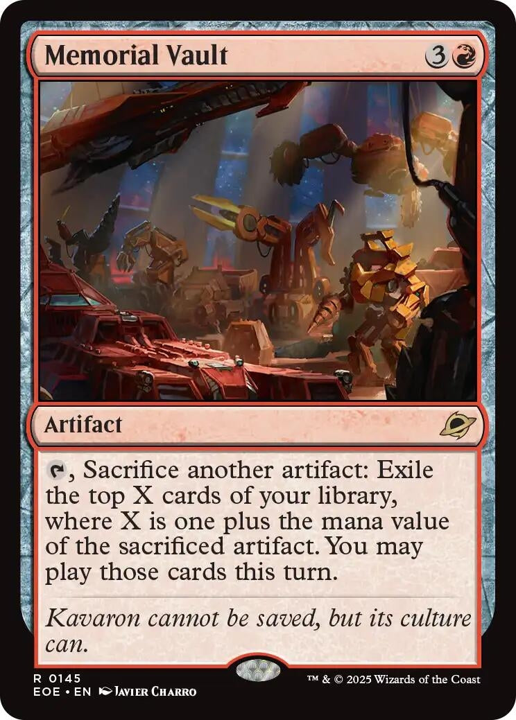 Image for Memorial Vault (145) - Magic: The Gathering