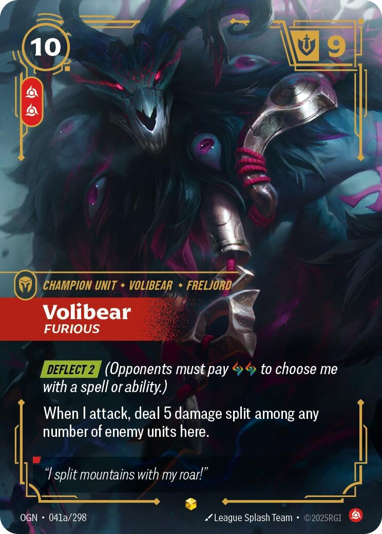 Image for Volibear - Furious (Alternate Art) (041a/298) - Riftbound: League of Legends Trading Card Game