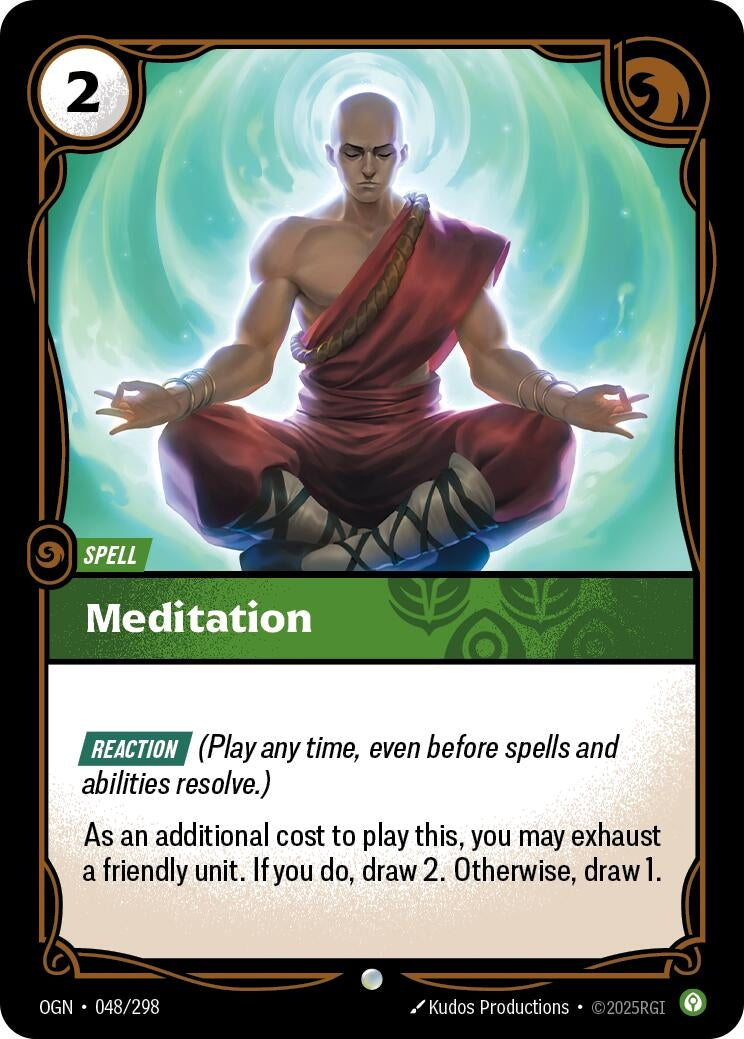Image for Meditation (048/298) - Riftbound: League of Legends Trading Card Game