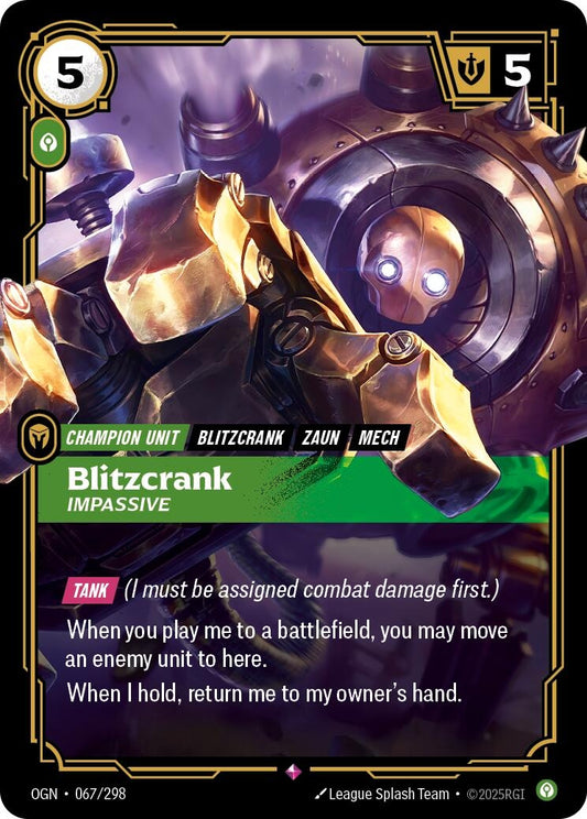 Image for Blitzcrank - Impassive (067/298) - Riftbound: League of Legends Trading Card Game