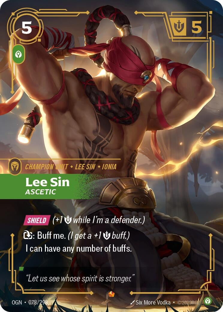 Image for Lee Sin - Ascetic (078/298) - Riftbound: League of Legends Trading Card Game